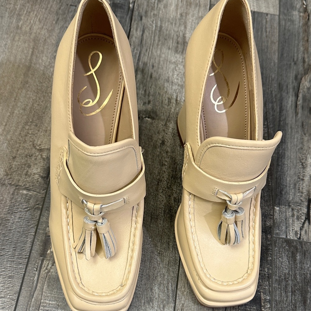 Sam Edelman Cream Tassel Loafers